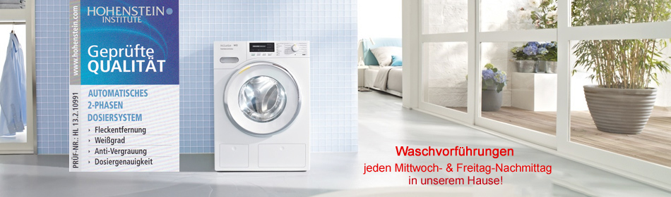 Miele Waschmaschinen. Miele Waschvorführungen.